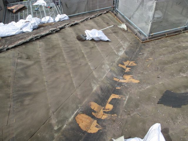 播磨町のセメント瓦の撤去後